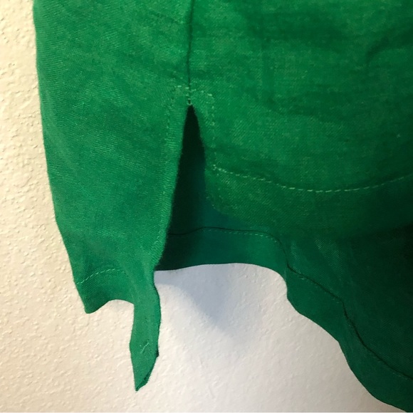 Minibee Linen Embroidered Floral Summer A-Line Hi Low 2XL Dress Tunic Pockets - Picture 6 of 10